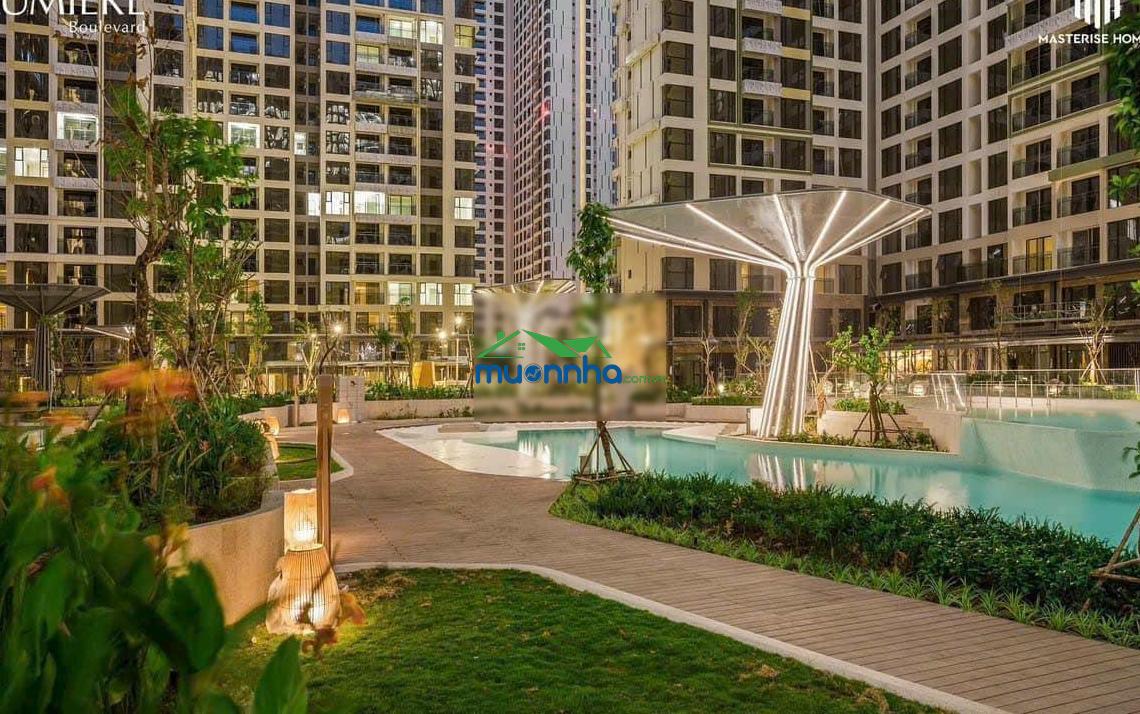 View nội khu căn 2pn tòa d giá 4,77 tỷ all in tại lumiere boulevard tầng trung, nhà mới nhận ngay - 2