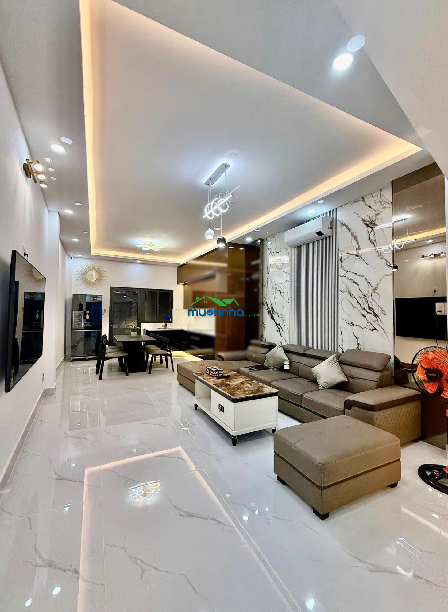 Nhà lê văn thọ, p.8, gv. dt: 4m x 22m nhà mới trệt 3 lầu, full nội thất cao cấp, giá: 10,7 tỷ tl - 3