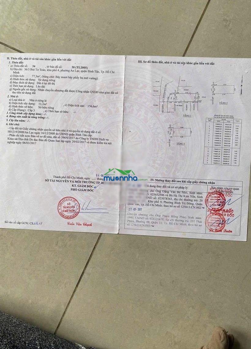 Bán gấp nhà riêng 4pn, 3wc tại bùi tư toàn, an lạc, bình tân, giá siêu hời 6,850 tỷ - 4