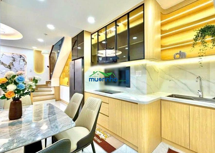 Bán gấp giảm 300tr - nhà đẹp (5.2 x 9m) (3p ngủ) gần mặt tiền phan văn trị - 2