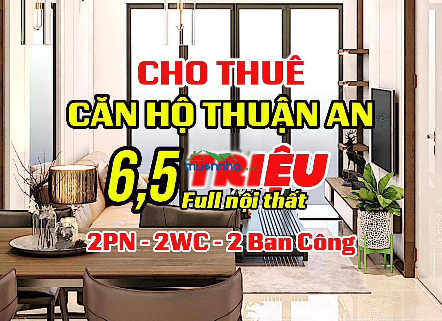 Cho thuê căn hộ 2pn, 2wc, full nội thất - giá 6,5 triệu tại phường an phú - vào ở ngay - 2