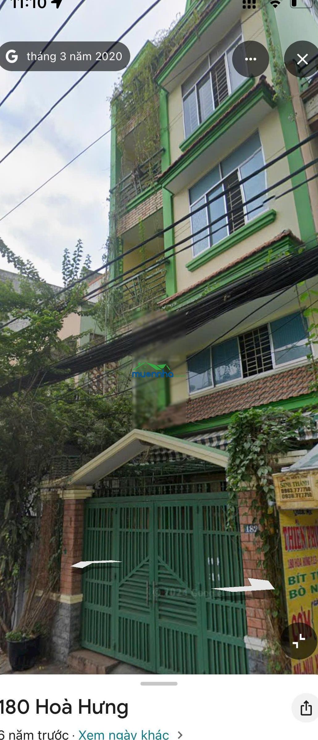 Bán nhà hoặc cho thuê nhà 182 hoà hưng, phường 13, quận 10 (nay p. hoà hưng) - 2
