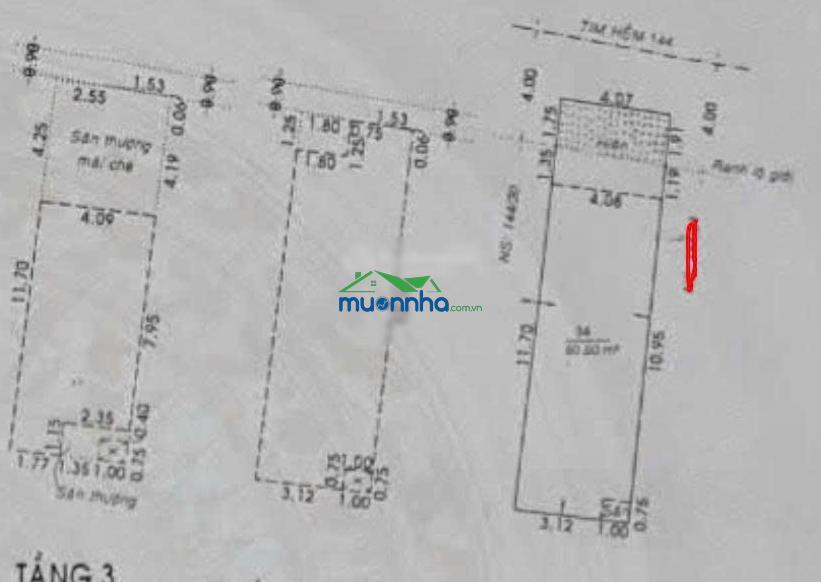 Bán gấp - hẻm xe hơi thông - ngay bảy hiền - hồng lạc - 61 m² - 3 tầng - 9,3 tỷ