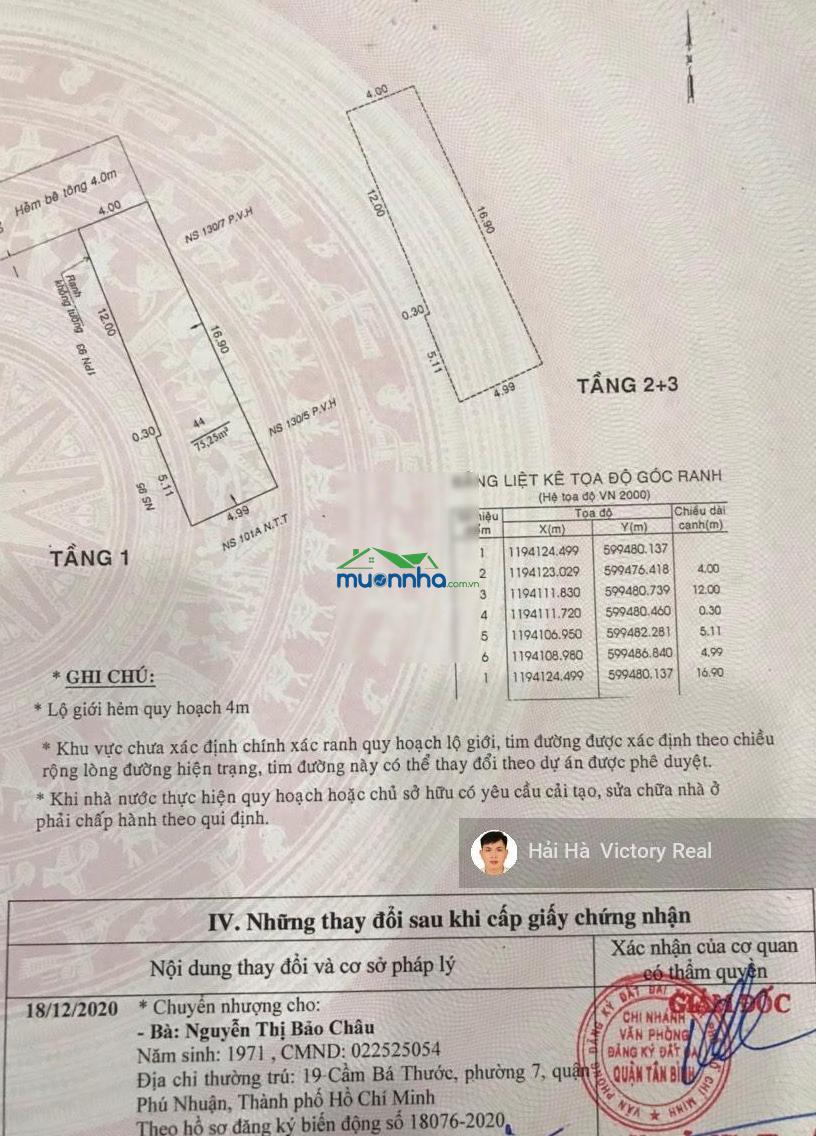 Bán nhà đường nguyễn thanh tuyền, tân bình, khu phân lô - dt: 5x17m, thích hợp xây mới cao tầng