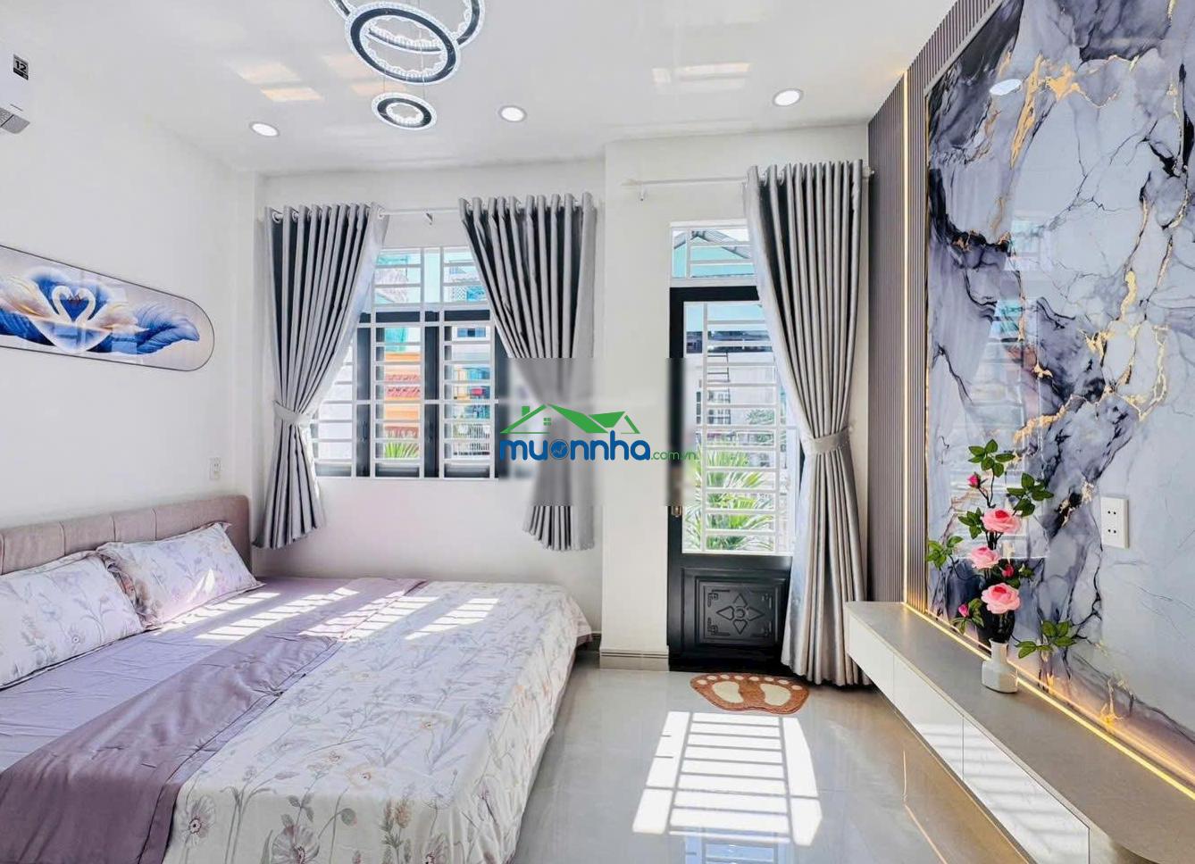 Gần đại học công nghiệp. nhà 48m² hẻm 5m lê lợi, gò vấp. giá 2 tỷ 350, xây 1 trệt 3 lầu, sổ riêng - 4