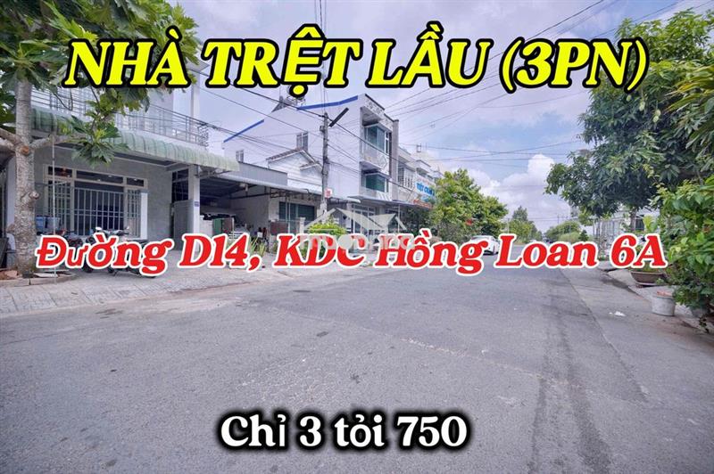 Nhà trệt lầu (85m2) - đường d14, kdc hồng loan, p. cái răng, cần thơ.