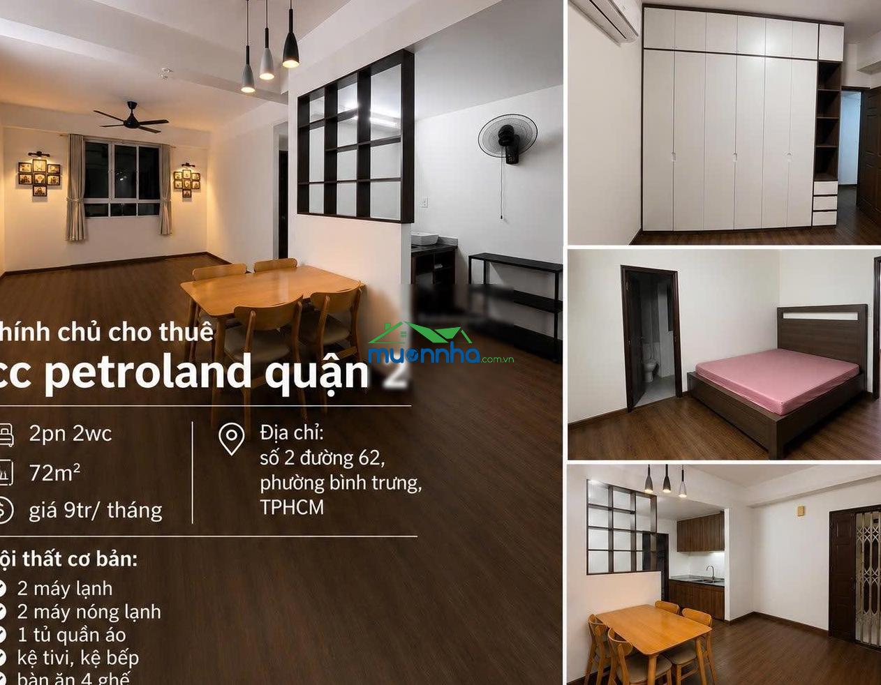 Cho thuê căn hộ petroland quận 2