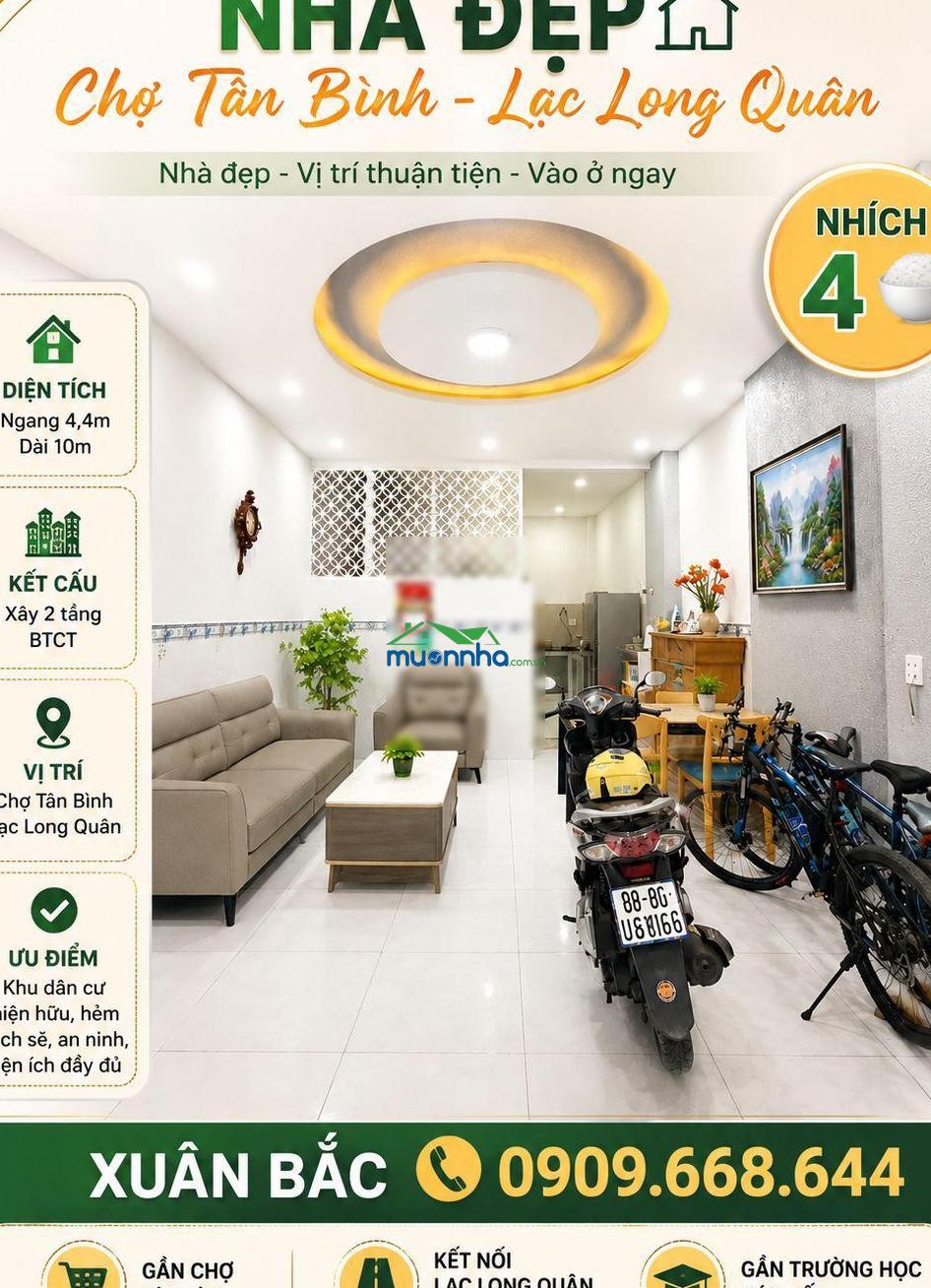 Chợ tân bình - lạc long quân (bllq) ngang 4,4 dài 10 - 2