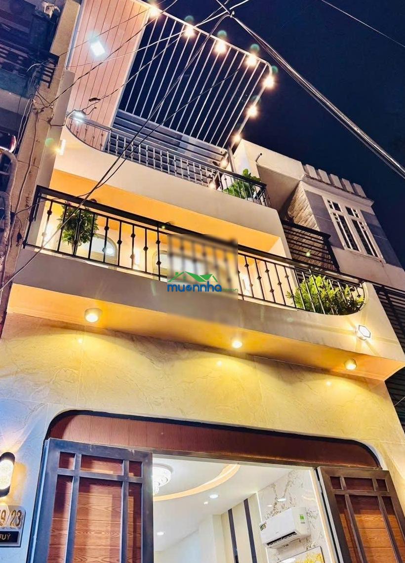 Hẻm xe hơi - 43.4m2 - 4pn - 4vs, có phòng ngủ trệt - full nội thất - gần chợ bà chiểu - 3