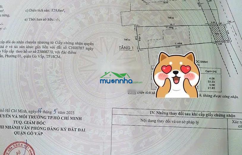 Trung tâm p1 trần quốc tuấn dt: 4,1x23m nh 5,7 cn 92.5m2 cách mt 1 căn cho thuê 15tr/tháng 9,4 tỷ - 2