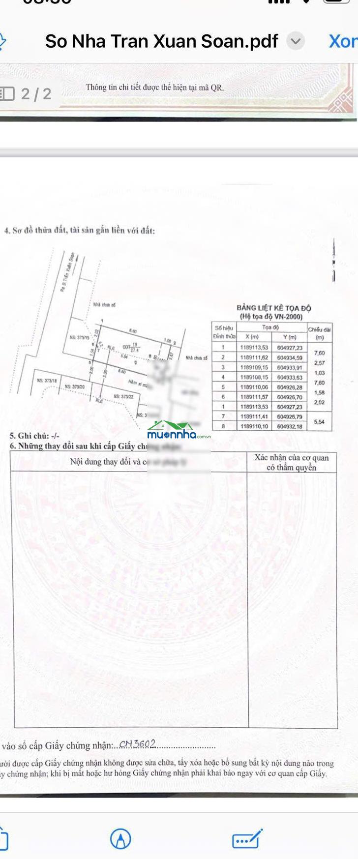 Bán nhà 373/15a trần xuân soạn, quận 7, cách đường lớn 70m - 4