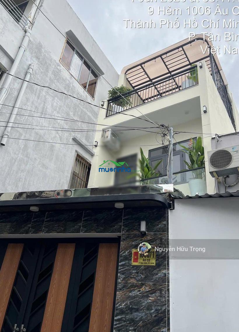 Bán nhà hẻm 1006 âu cơ - vừa ở vừa kinh doanh 4x15m 3 tầng cực đẹp full nội thất - 9.2 tỷ còn tl - 4