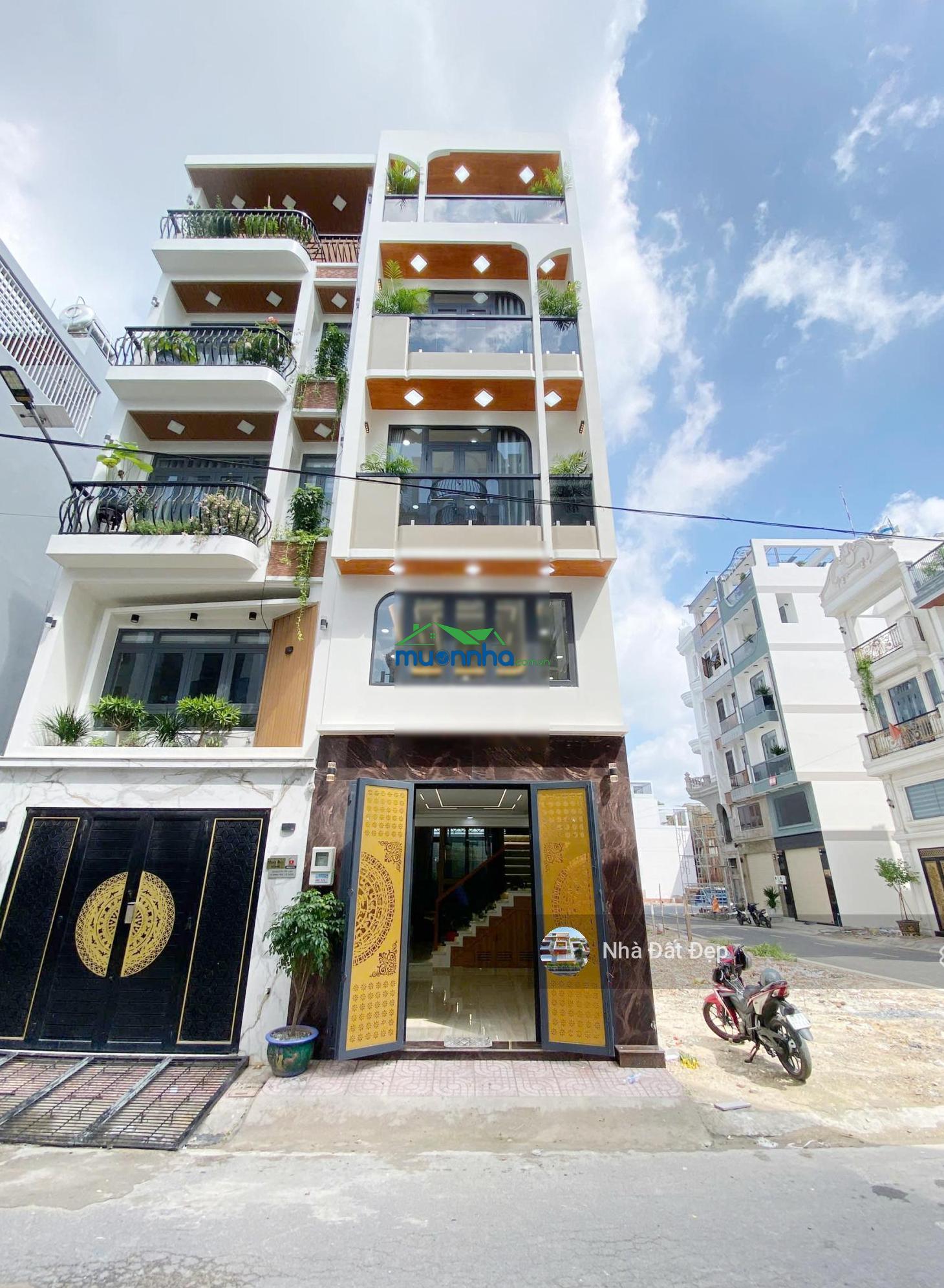 Nhà mới có thang máy 5 tấm đường nhựa đẹp 8m có vỉa hè full nội thất 4x15m đường hương lộ 2 - 4