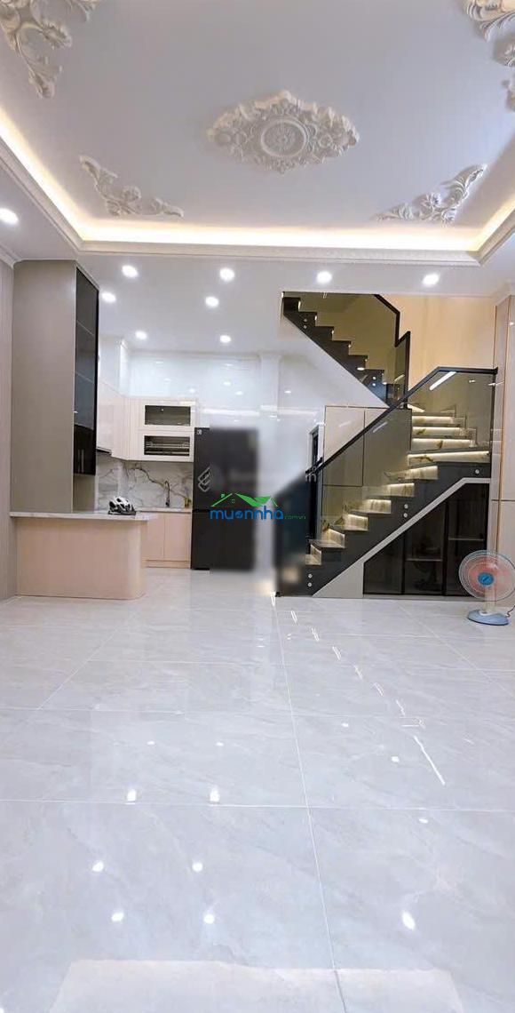 Bán nhà đẹp mới xây 4 tấm thiết kế hiện đại dt đẹp 5*8 hẻm 3m thông giáp q1 giá 6 tỉ 8 tl mạnh - 4