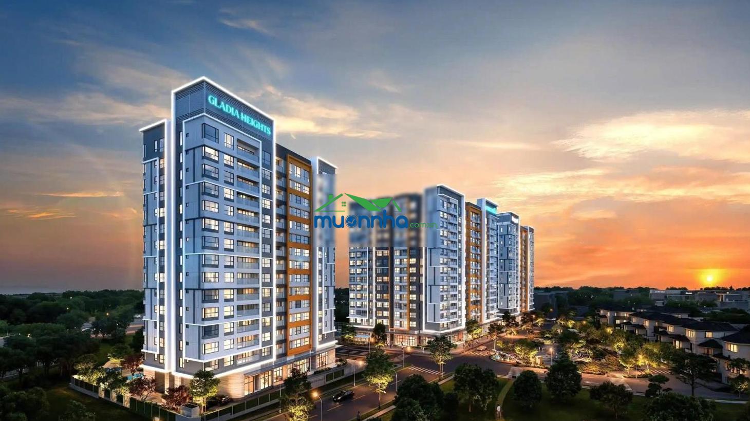 Căn góc 3pn gladia heights 115m2 nhà thô view metro tương lai - 2
