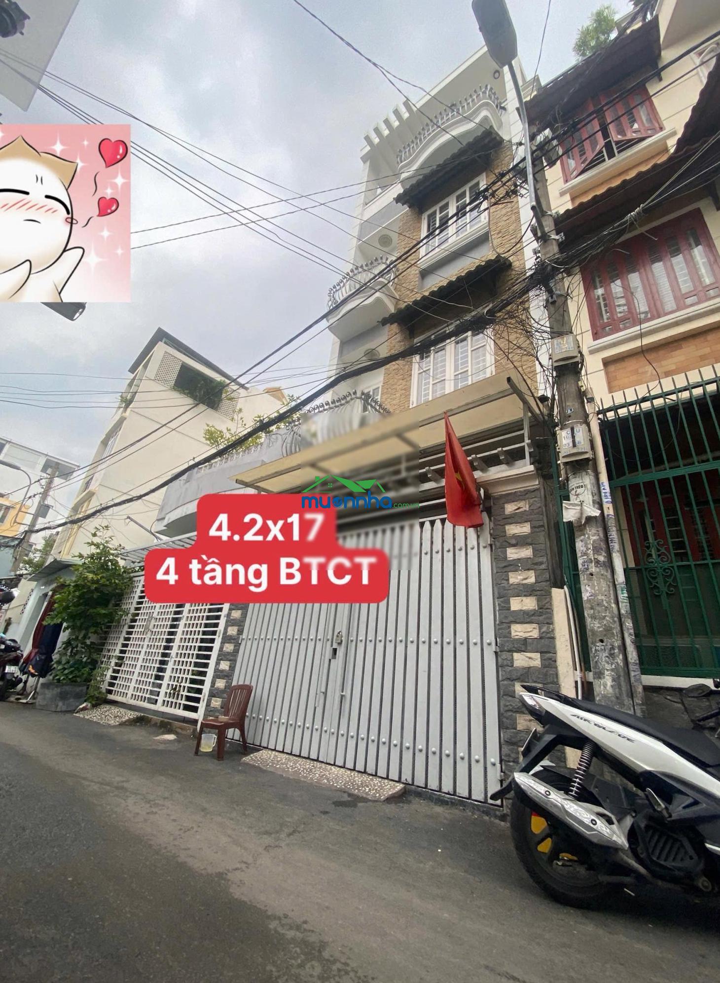 Bán nhà lê quang định 4 tầng 4.2x17m - 4pn, hẻm xe hơi thông tứ tung, sát mặt tiền chỉ hơn 7 tỷ tl - 3