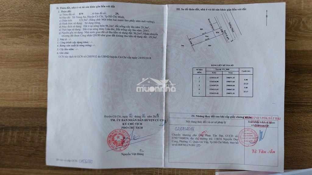 Chính chủ bán đất mặt đường 460,đ.xe tải, 5x25,trung an,củ chi,2.3 tỷ - 4