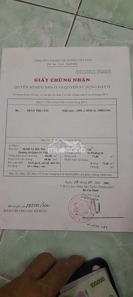 Cần bán nhà hẻm xe tải thông  - 4