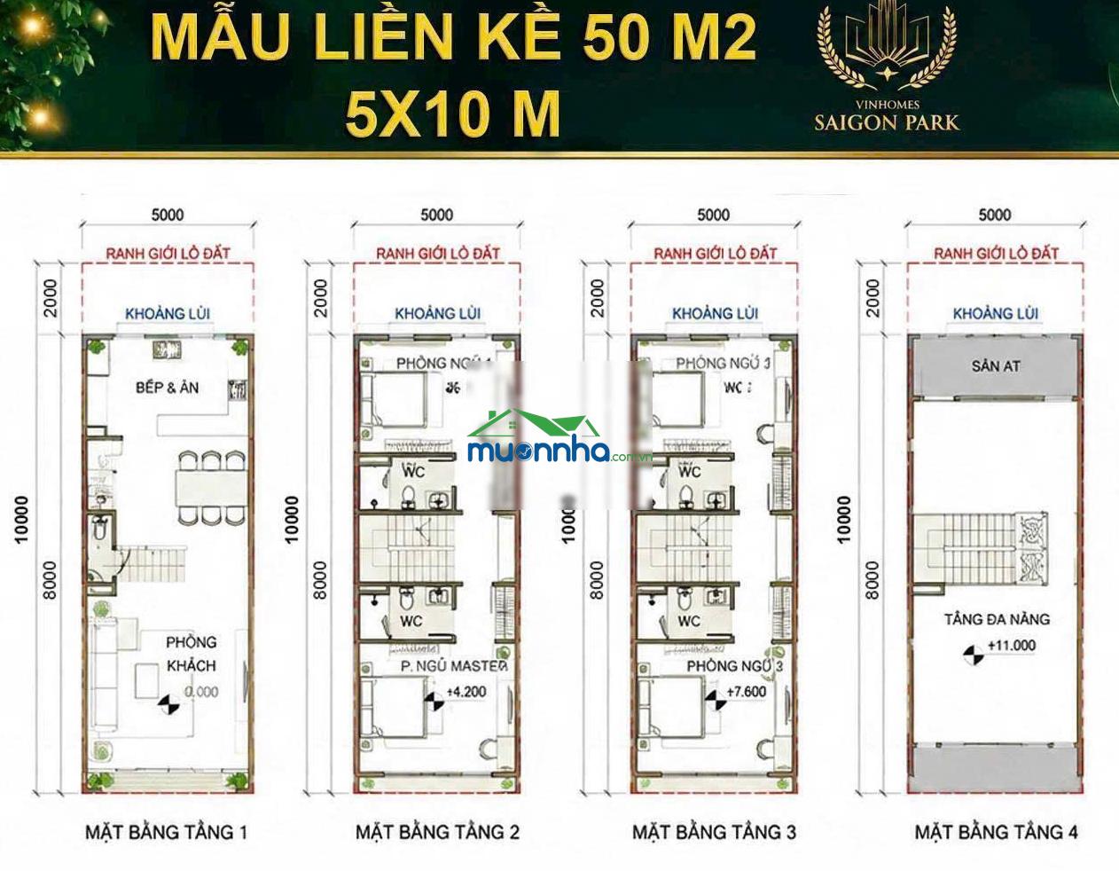 50m2 căn độc quyền nhà phố vinhomes saigon park giá tốt 4,6 tỷ - 4