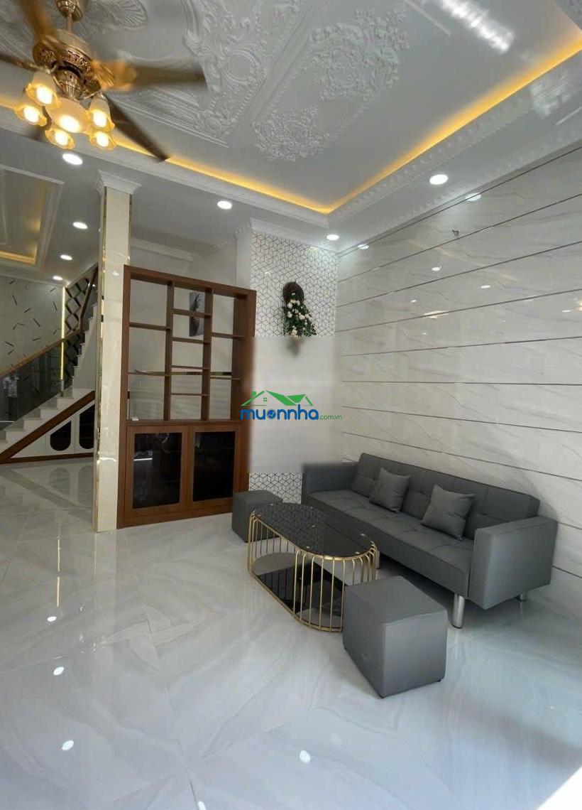 Nhà đẹp 2 tầng, hẻm ô tô thông, rộng 5m, dt 50m², p. phú lâm, bà hom