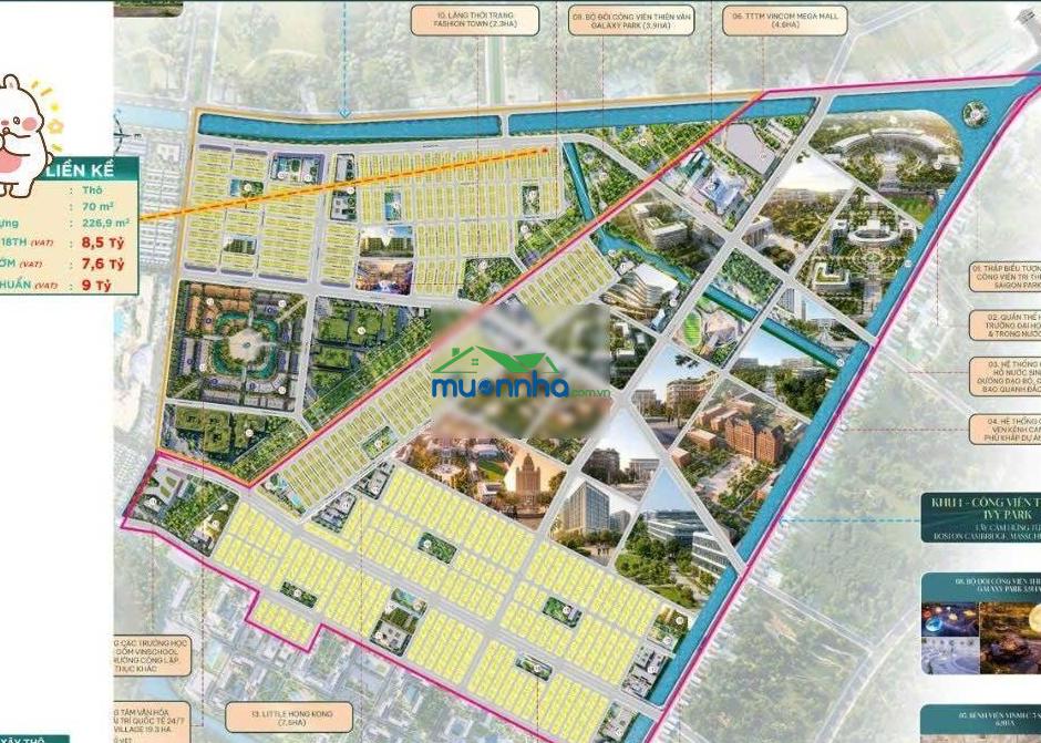 Vị trí đắc địa gần khu các trường đại học, bv vinmec, công viên, dt 70m2, 5x14m, 4tầng, đường 13m - 3