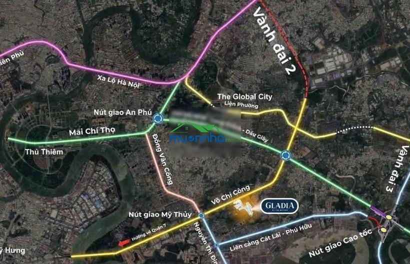 Căn hộ view sông quận 2 gladia heights, 72 m2, 2pn, 2wc, giá trực tiếp cđt 6,5 tỷ - 4