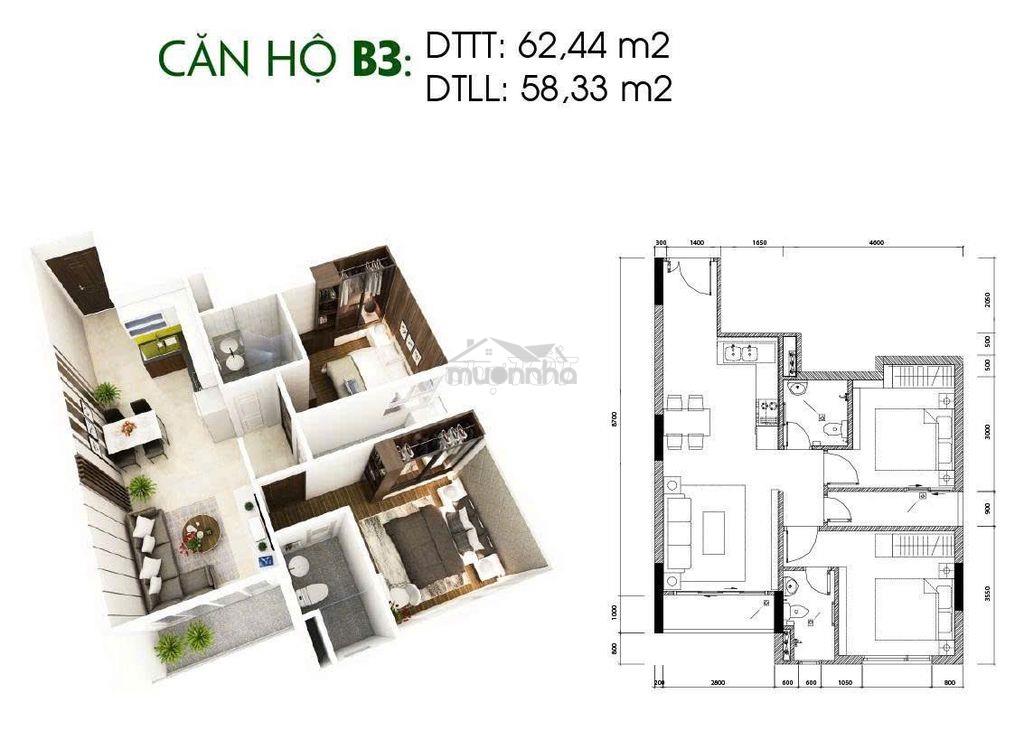 Căn hộ 63m2 (sài gòn skyview), 2pn, đối diện bến xe quận 8, p.6 - 4