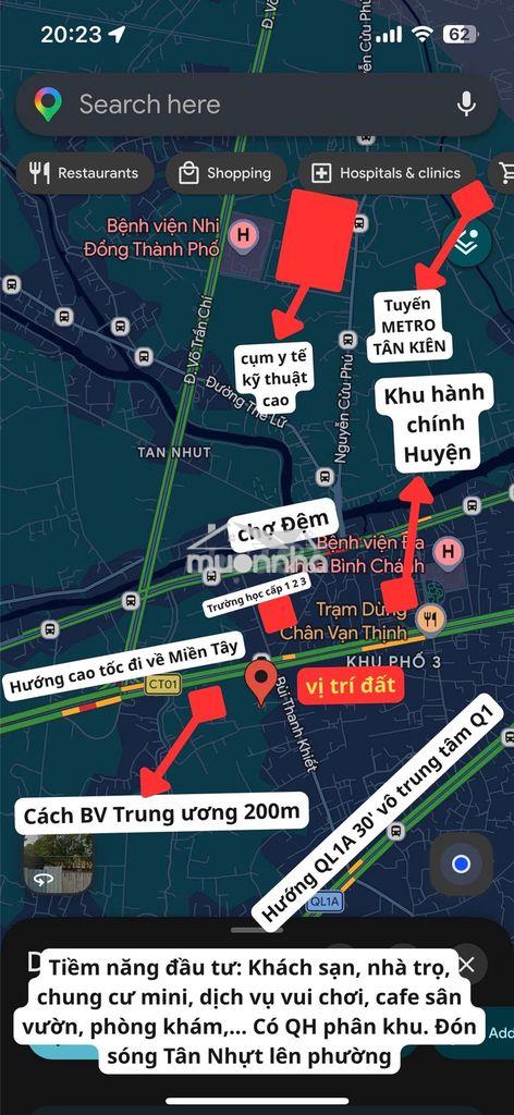 1170m2 khu phố 3 trung tâm tân nhựt (sẵn thổ cư) gần nhiều tiện ích - 3