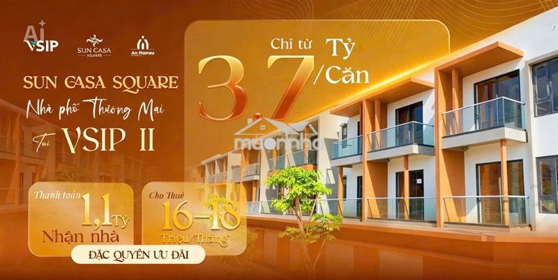 Chỉ cần trả trước 1,1 tỷ nhận ngay cơ hội sở hữu shophouse 3 tầng vsip