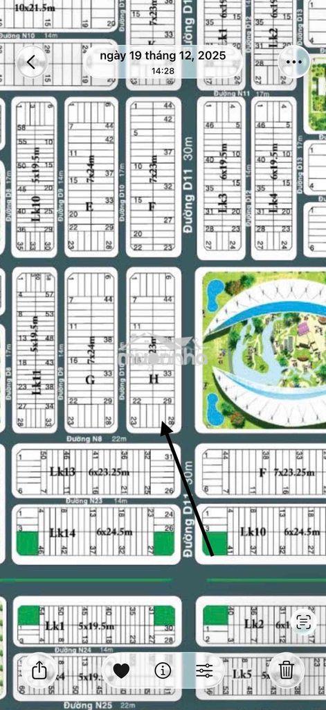 Chủ cần bán lô đất 170m2 đường 22m giá 1,5 ti dự án sunflower city - 2