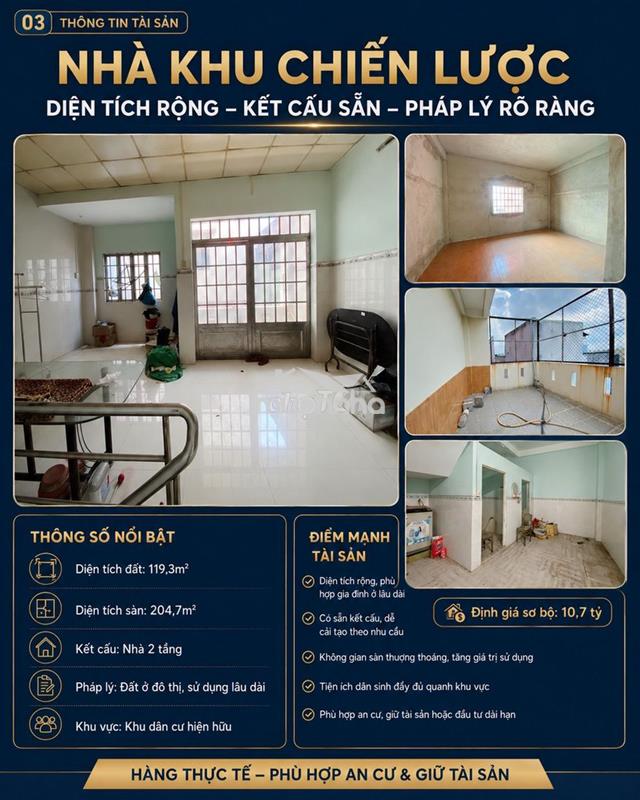Ngân hàng xử lý nợ tài sản bình trị đông, bình tân 119m2 giá 6 tỷ 8
