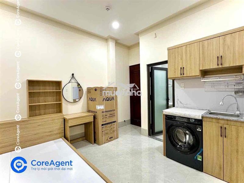 Cho thuê căn hộ dịch vụ full nội thất - máy giặt riêng gần ngã tư xã