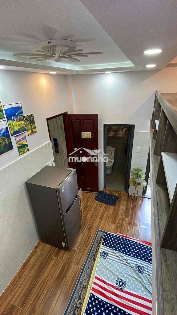 Cho thuê căn hộ có gác siêu rộng quận 1 gần đh văn lang, thang máy - 4