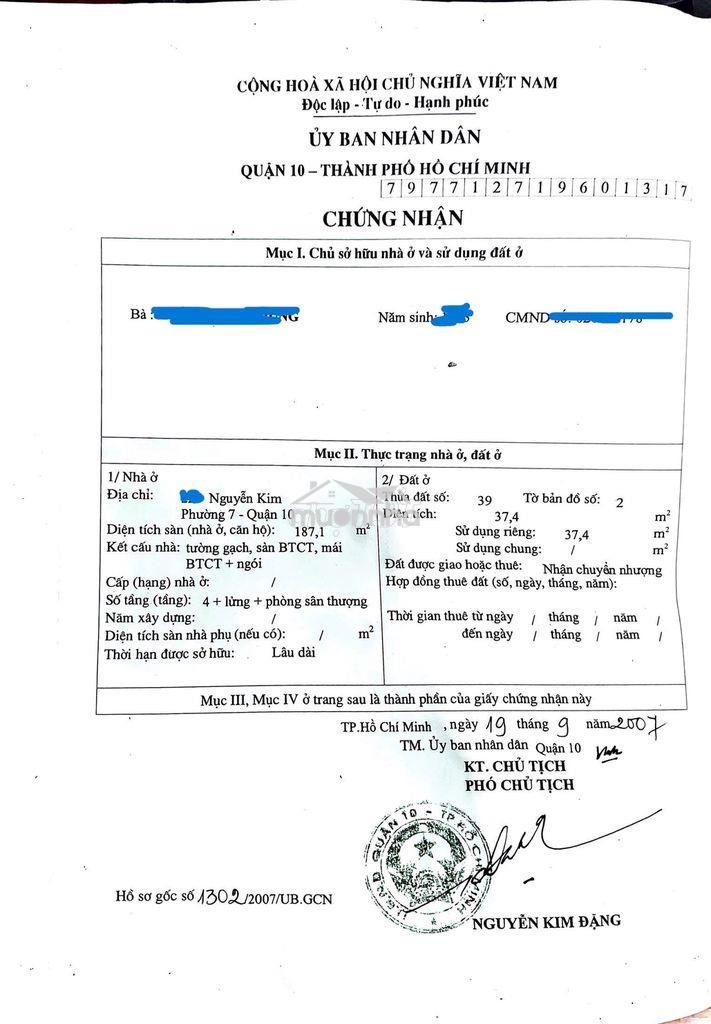 Bán nhà mặt tiền nguyễn kim khu kinh doanh điện tử sầm uất