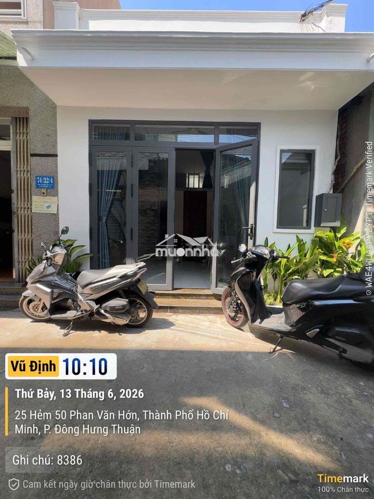 Nhà bán đường hẻm 74 phan văn hớn p tân thới nhất quận 12