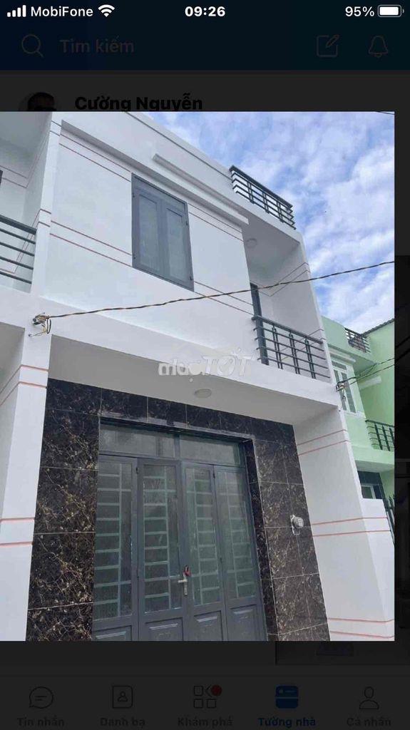 Bán nhà 1 lầu nhà mới 4x9 dsh 1 tỏi 2 long hậu nhơn đức