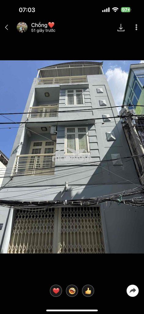 Nhà ở diện tích 5x7, dt sử dụng 140m2, 1 trệt 3 làu , gàn chợ , trường