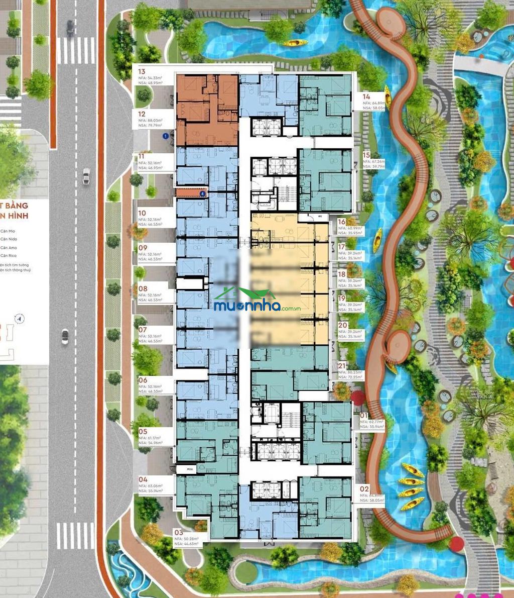 Bán studio 35m2 monrei sài gòn view bể bơi. giá 1.950 tỷ htls 0% 18t - 2