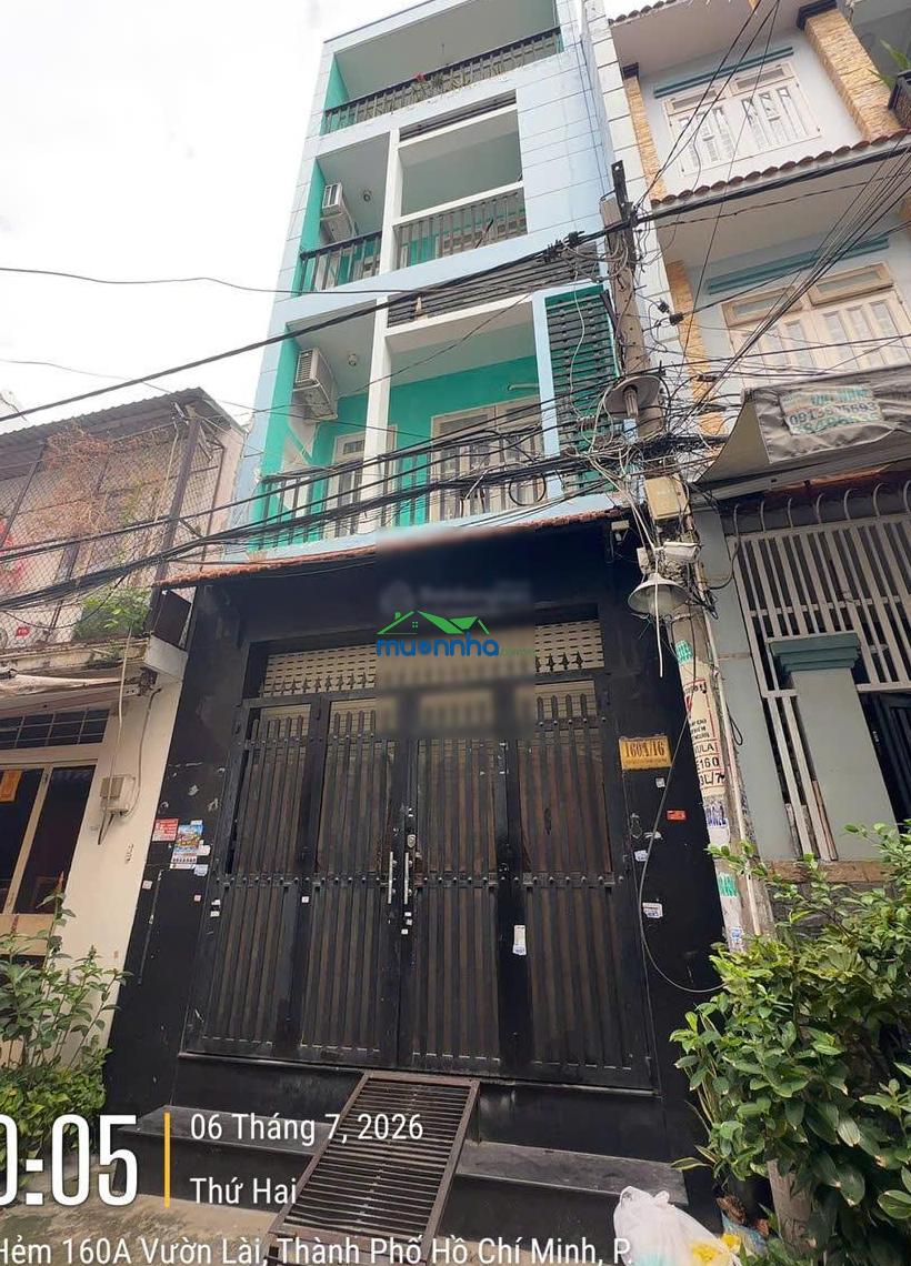 Nhà hẻm 160a/16 vườn lài 4x13m 2 lầu 4pn chỉ 7.1 tỷ
