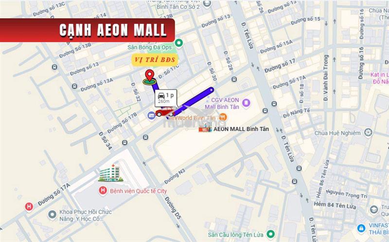 Bán đất khu tên lửa, mt đường số 32, dt 5 x 20m, 13.5 tỷ. cạnh aeon