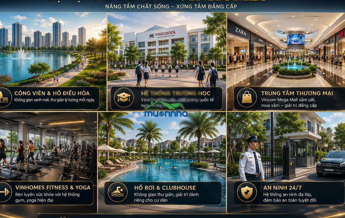 Nhà phố vinhomes giá 5,517 tỷ - đường 13m - full tiện ích - 4 tầng - bàn giao thô - 3