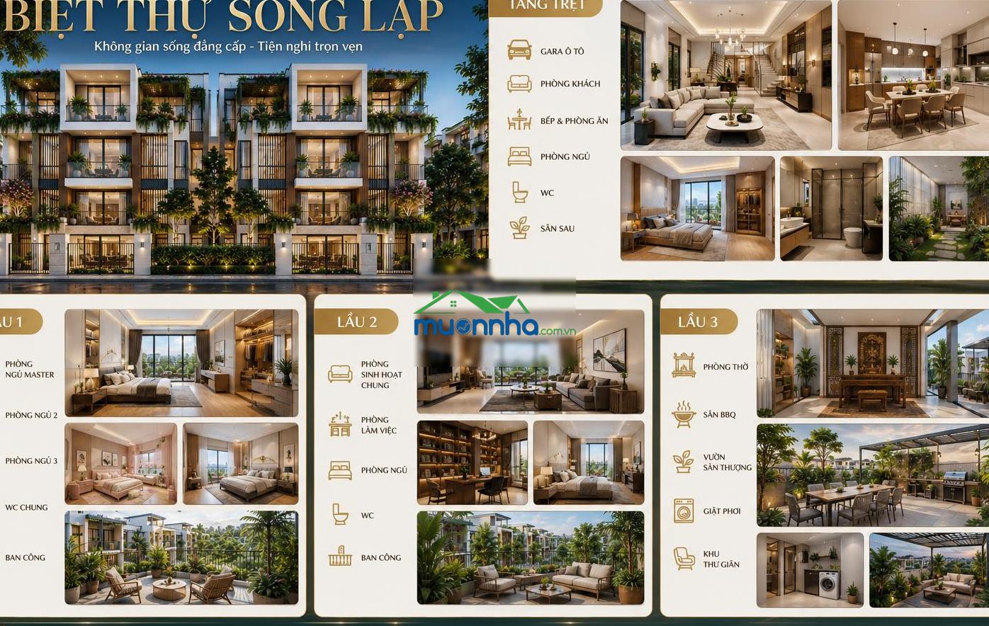 Biệt thự song lập mặt tiền đường 49m đối diện khu ẩm thực 24/7 & vincom thanh toán 7 tỷ 626 vào ở - 3