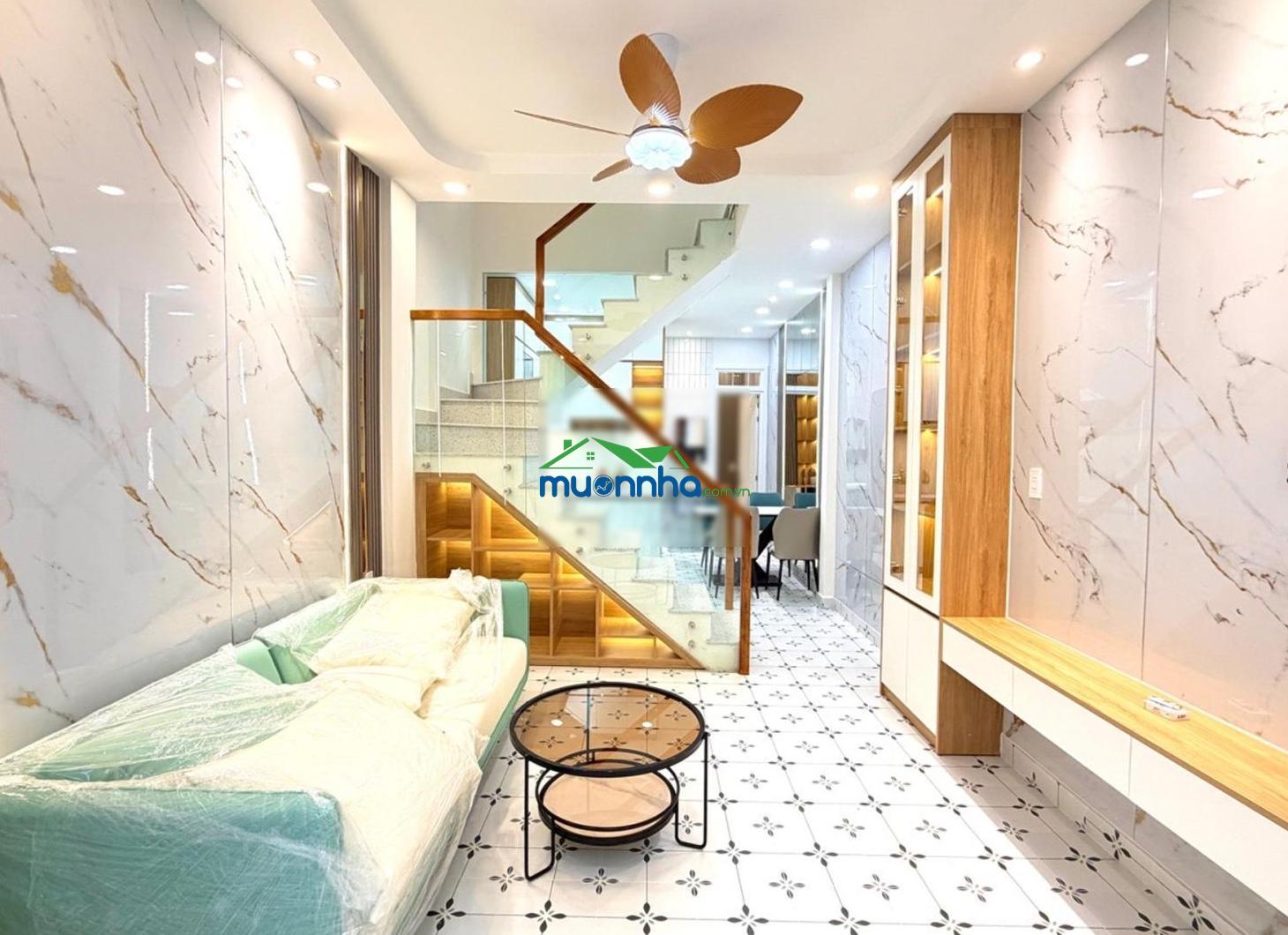 Phan văn trị,p11.bình thạnh 2tầng44m2(3,5dài13) 3pn3wc hẻm xe hơi thông 5met ,sát mặt tiền 40m