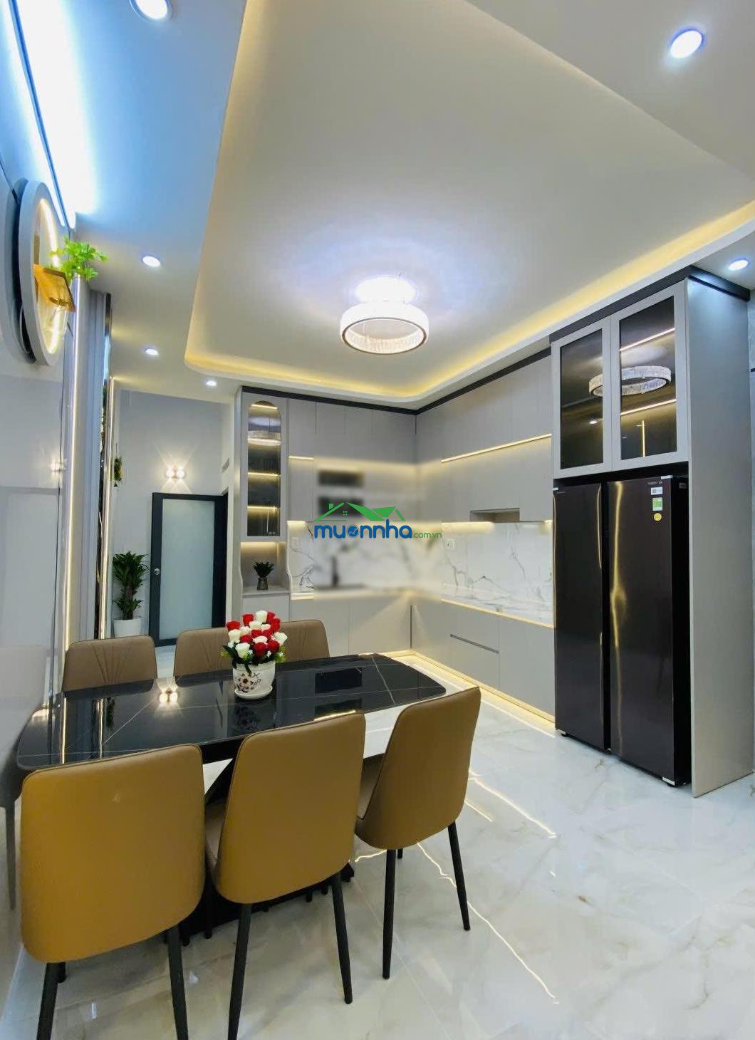 Nhà đẹp mới - hẻm xe tải cách 20m -sổ hồng riêng - gần trường học & bệnh viện - khu dân cư hiện hữu - 4