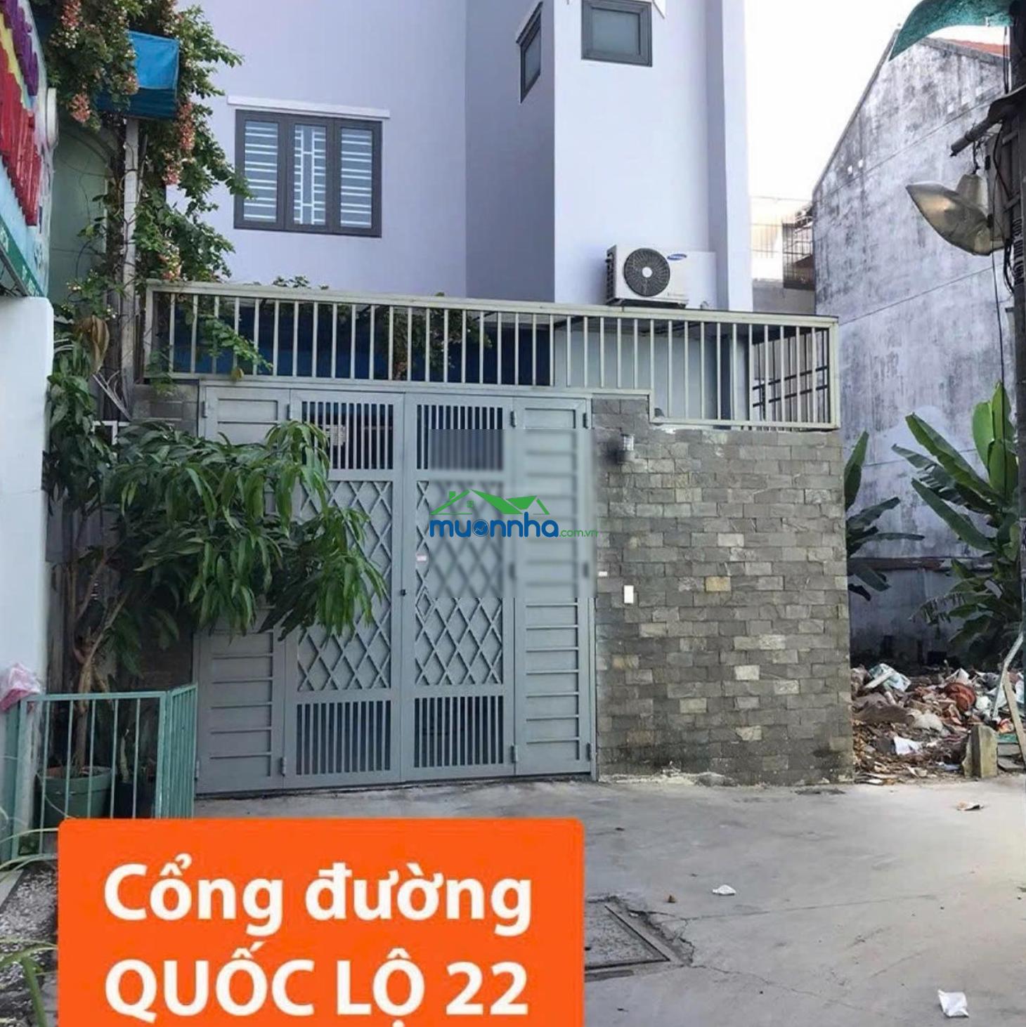 Bán gấp- nhà 3 tầng- 2 mặt tiền xe tải thông- song hành ql22- xuyên á- gần co.op nat- ngang 5m x20m
