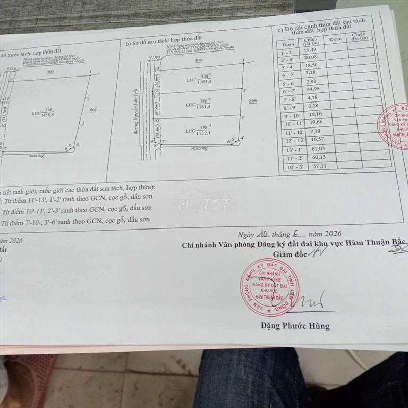 Đất mặt tiền đường nhựa nguyễn văn trỗi thị trấn ma lâm bình thuận