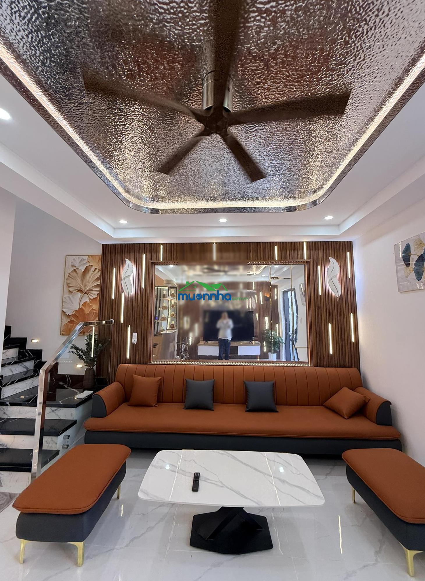 Nhà mới full nội thất đường số 2 hoàng quốc việt p. phú thuận, dt5x12,5m, lửng, 3l, st, 6pn, 14.2ty - 2