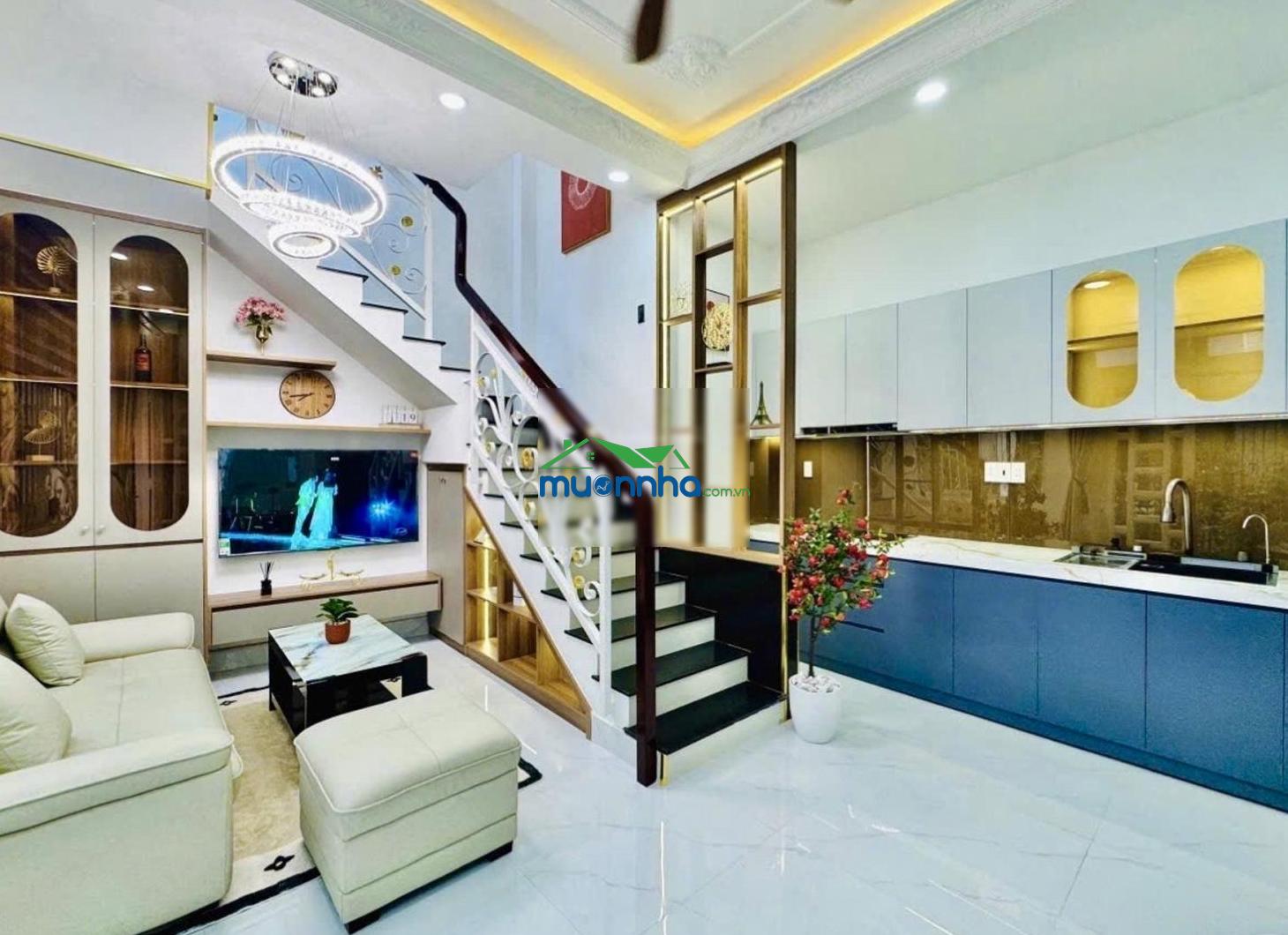 7.2 tỷ giảm 5.95 tỷ - nhà đẹp - 4 tầng (ngang 5m) dtsd gần 100m2 - gần sân bay, công viên gia định - 4