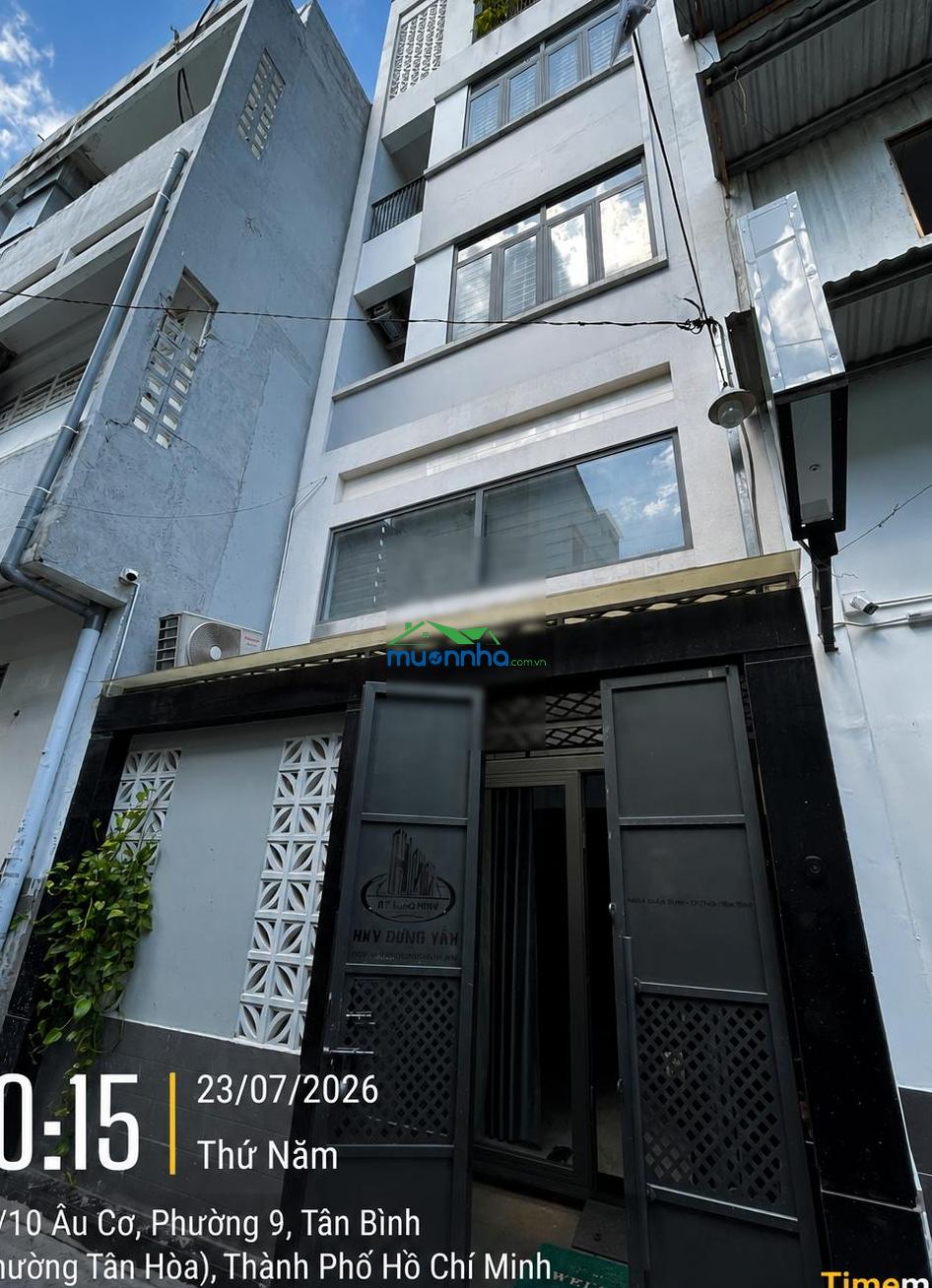 Bán nhà hẻm ô tô 60/10 âu cơ tân bình - 9.8 tỷ - 4.4x11m, 5 tầng, nhà mới - 4