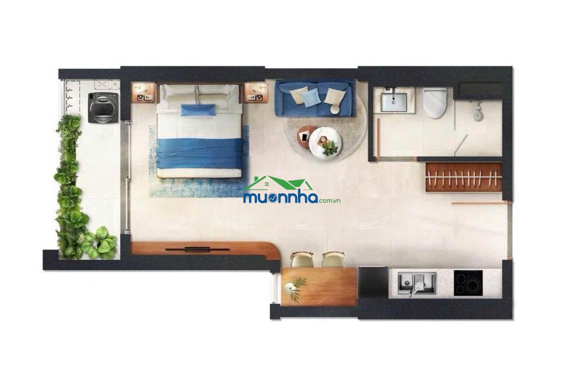 Bán căn hộ 1pn, 1wc tại monrei saigon, thanh toán 300 triệu đến nhận nhà lh: 0779 772 *** ms thuỳ